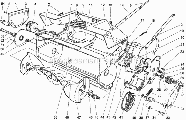 Housing & Rotor Assembly Diagram and Parts List for 38025 311000001-311999999 - 2011 Lawn Boy Snow Blower